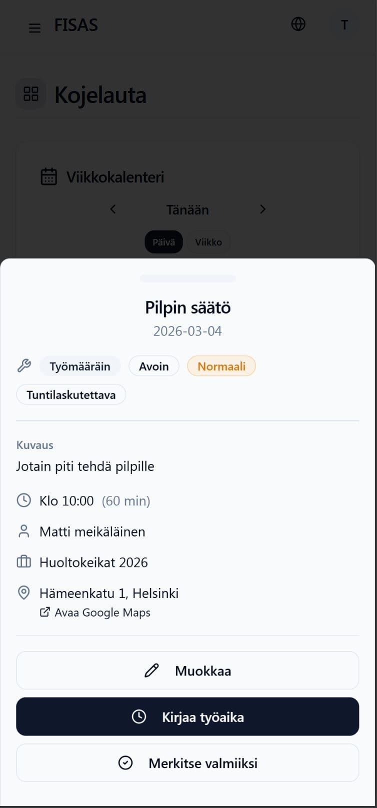 Kalenteri ja aikataulutus